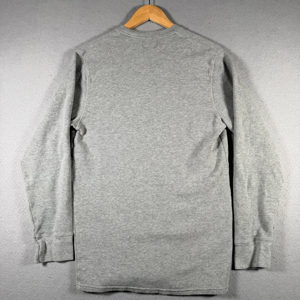 Polo Ralph Lauren Mens XL Gray Waffle Knit Thermal‎ Long Sleeve Crewneck Shirt